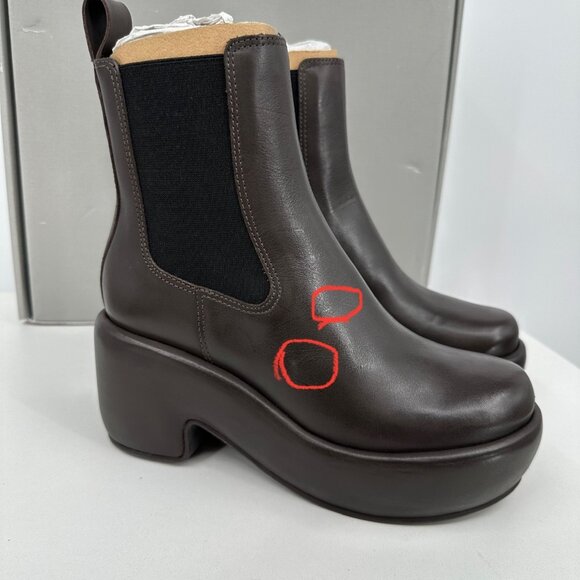 Everlane The Puffa Boot in Dark Brown size 7 Chelsea Ankle 3.25" Chunky Platform - Picture 8 of 11